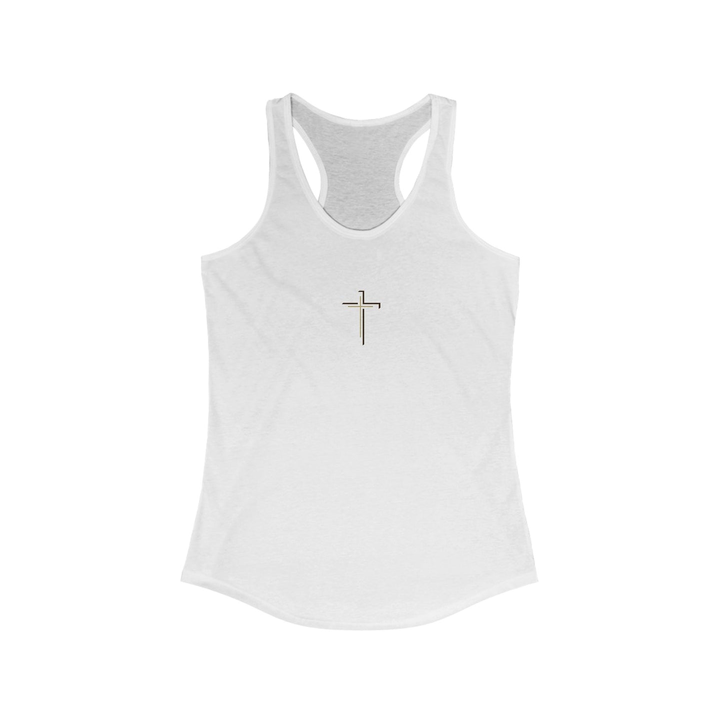 Women's Racerback Tank With Cross for Fitness Enthusiasts