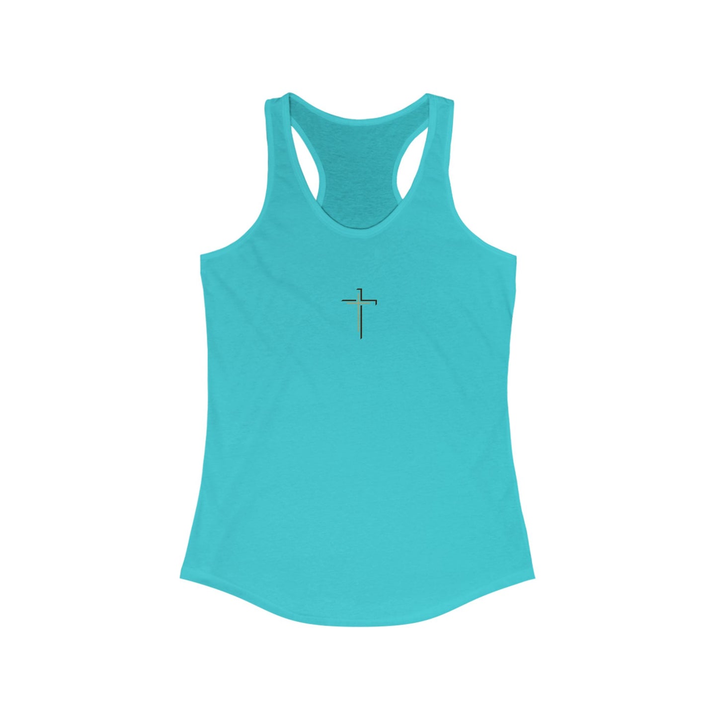 Women's Racerback Tank With Cross for Fitness Enthusiasts