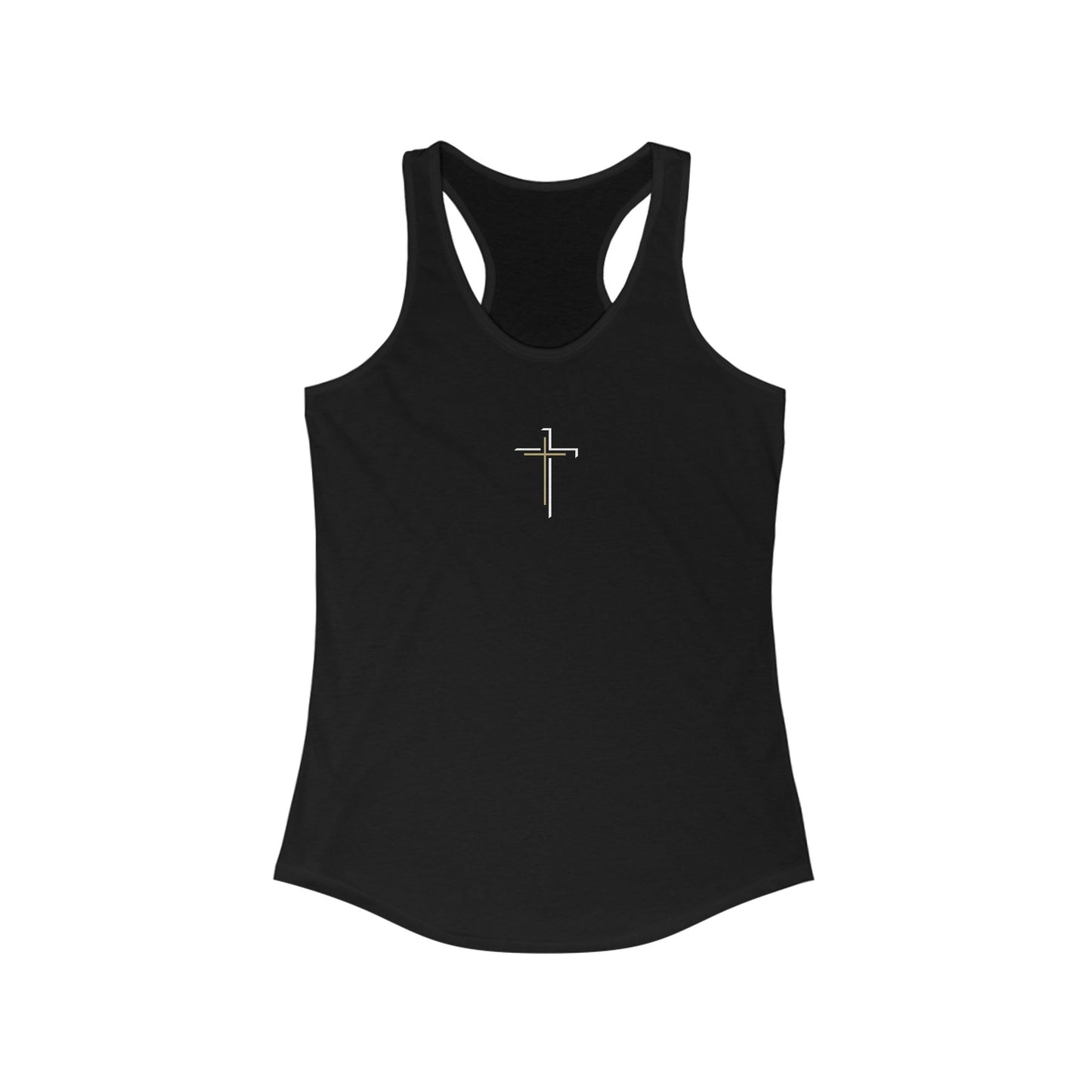 Women's Racerback Tank With Cross for Fitness Enthusiasts