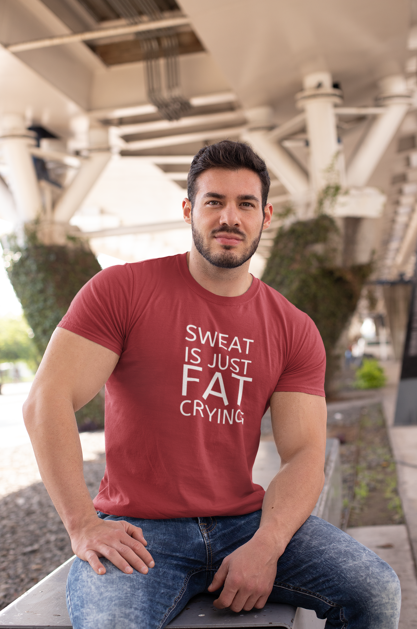 Sweat Is Just Fat Crying Unisex Jersey Short Sleeve Tee
