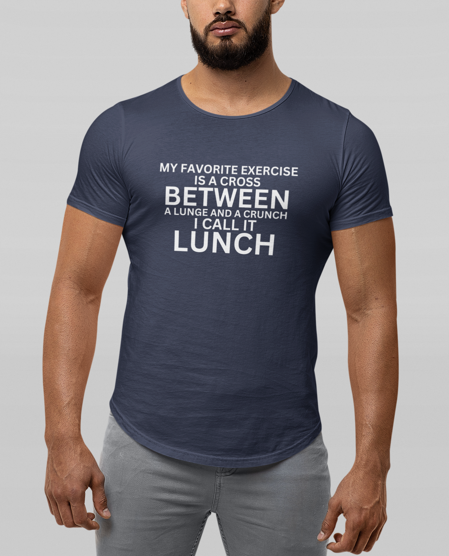 My Favorite Exercise Is A Cross Between A Lunge And A Crunch... I Call It Lunch Unisex Jersey Short Sleeve Tee